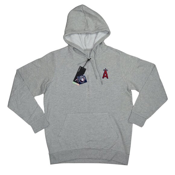 Los Angeles Angels MLB Baseball Antigua 1/4 Zip Pullover Hoodie Sweatshirt NWT - Picture 1 of 2